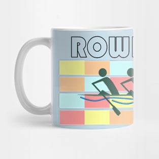 Sculling Double Rowing - Checker Color No Border Mug